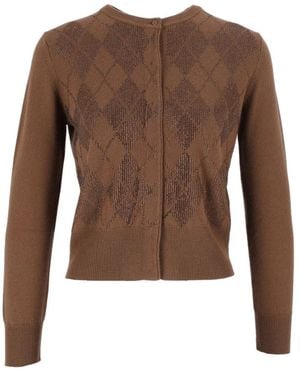 Max Mara Truien & Vesten ,Bruin ,Wol Giovane Cardigan