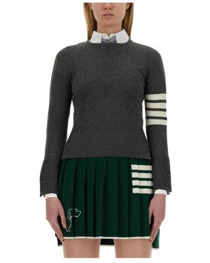 Thom Browne Klassieke Cashmere 4-Bar Pullover - Zwart