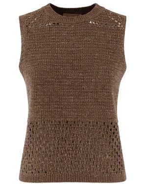 MC2 Saint Barth Sleeveless Tops - Brown