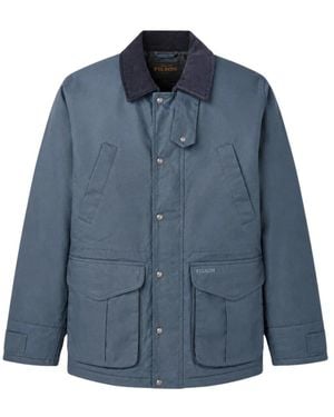 Filson Jassen ,Blauw ,Leer Geïsoleerde Veldjas