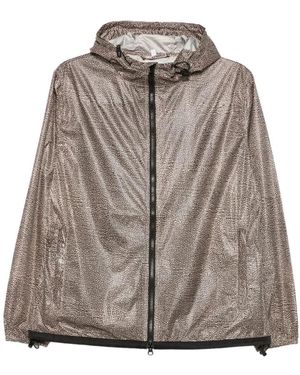 Borbonese Jassen ,Veelkleurig ,Polyester Op Fabric Windbreaker Jacket - Bruin
