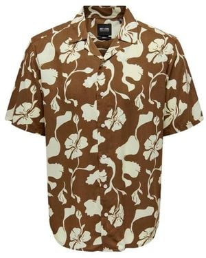 Only & Sons Short Sleeve Shirts - Natural