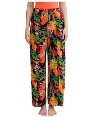 Desigual Broeken ,Veelkleurig ,Wijde Strandbroek - Meerkleurig