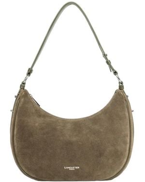 Lancaster Sac Besace Zippé L Suède It - Grijs