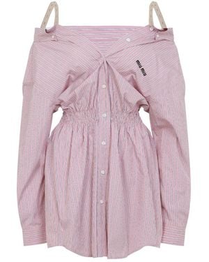 Miu Miu Short Dresses - Purple