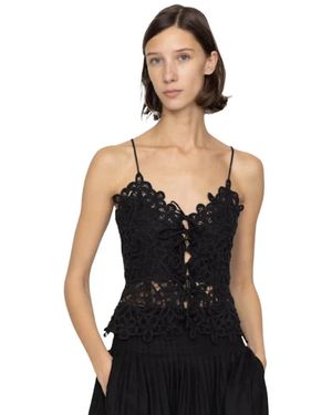 Sea Sleeveless Tops - Negro