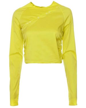 Ganni Long Sleeve T-Shirts - Yellow