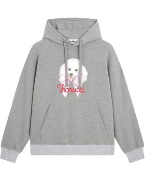 Fiorucci Hoodies & Sweatvesten ,Grijs ,Relaxed-Fit Hoodie