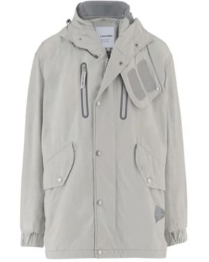 and wander Nylonmischungsjacke Mit Kapuze - Grau