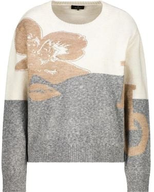Monari Rundhals-Strickware - Grau