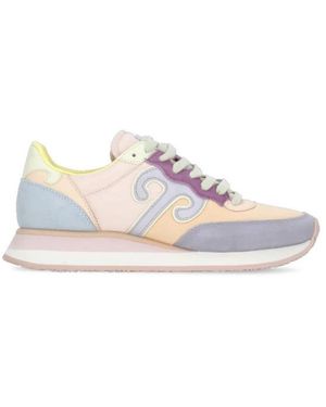 Wushu Ruyi Schoenen ,Veelkleurig ,Leer Fabric Leather Sneakers - Roze
