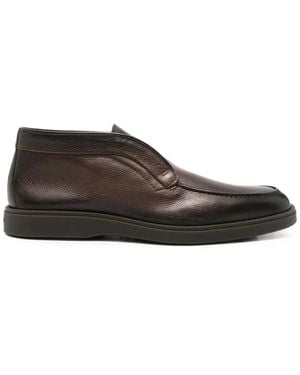 Santoni Runder Stiefeletten-Stiefel Zum Hineinschlüpfen - Braun