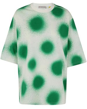 Moncler Genius Katoenen Bedrukt T -shirt - Groen