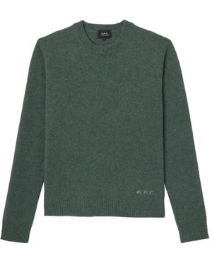 A.P.C. Round-Neck Knitwear - Verde