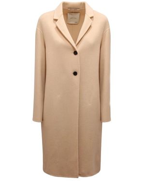 EMMA & GAIA Single-Breasted Coats - Natural