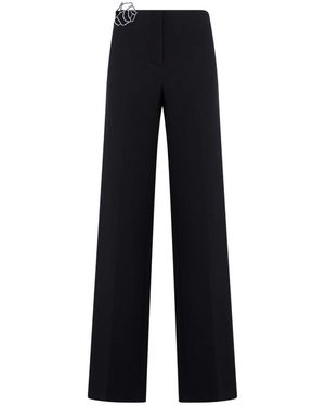 Blumarine Broeken ,Zwart ,Polyester Straight Pants