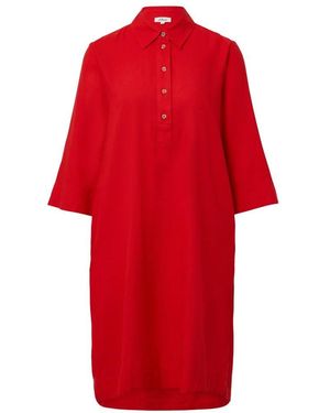 S.oliver Leinen Blusenkleid - Rot