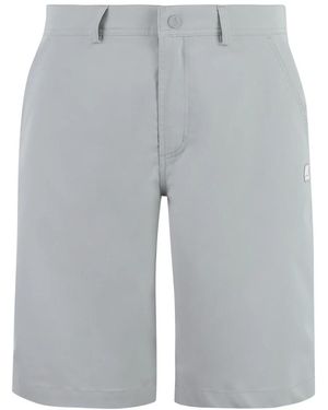 K-Way Polyester Shorts Met Logopatch - Grijs