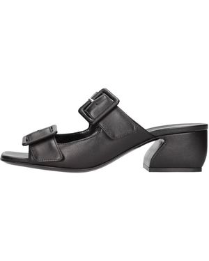 Sergio Rossi Schoenen ,Zwart ,Leer Sandalen Zwart