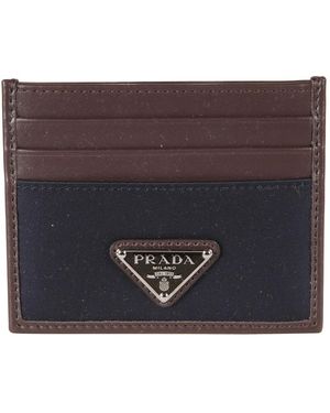 Prada Accessoires ,Veelkleurig ,Leer Speedrock Kaarthouder - Blauw