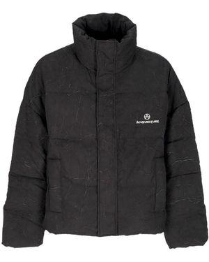 Acupuncture Schwarze Daunenjacke Mit Hohem Kragen