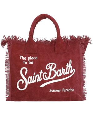 MC2 Saint Barth Tassen ,Rood ,Katoen Vanity Tote Bag