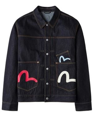 Evisu Denim Jackets - Negro