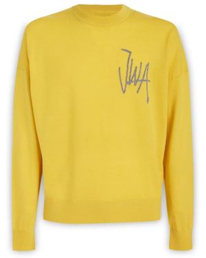 JW Anderson Round-Neck Knitwear - Yellow