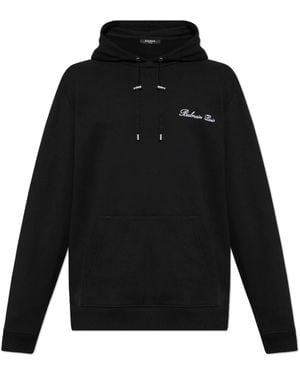 Balmain Hoodies & Sweatvesten ,Zwart ,Katoen Signature Hoodie