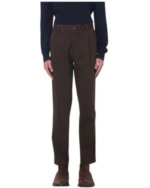 Fay Broeken ,Bruin ,Katoen Rechte Broek - Blauw