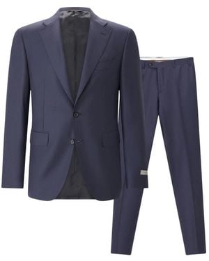 Canali Single Breasted Suits - Azul