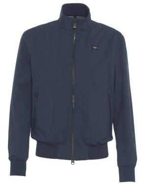 Blauer Bomber Jackets - Blue