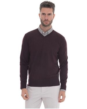 hindustrie V-Neck Knitwear - Purple
