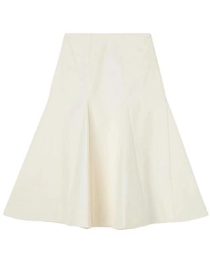 Rohe Rokken ,Wit ,Katoen Sculpturale Katoenen Midirok - Naturel