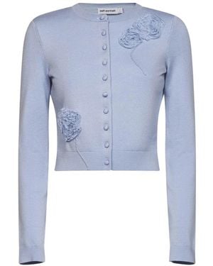 Self-Portrait Cardigans - Azul