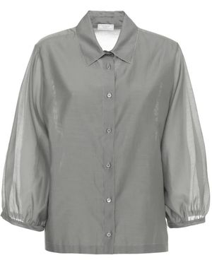 Peserico Overhemden ,Groen ,Shirts - Grijs