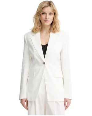 Pinko Jassen ,Wit ,Linnen Freda Linnen Blazer