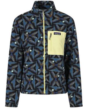 Patagonia Fitness ,Veelkleurig ,Polyester Micro D Fleece Patch Pocket Jas - Blauw
