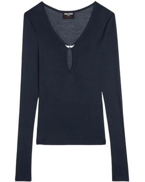 Zadig & Voltaire Tunesische Tina Lange Mouw Tuniek - Blauw