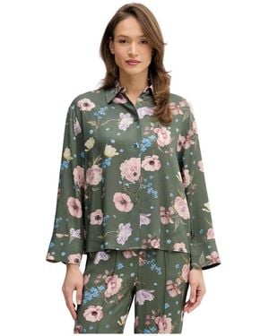 Ouí Bedrukte Viscose Blouse - Groen
