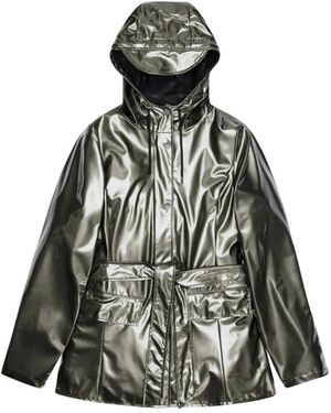 Rains Jassen ,Grijs ,Polyester Curve Jacket - Groen