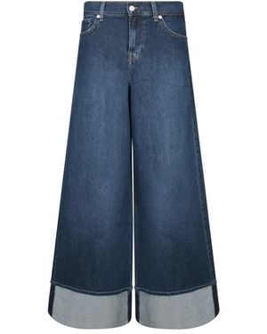 7 For All Mankind Wide Jeans - Blauw