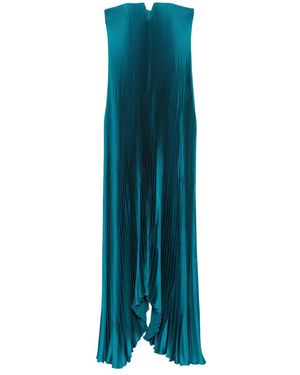 L'idée Gepolstertes Trägerloses Asymmetrisches Kleid - Blau