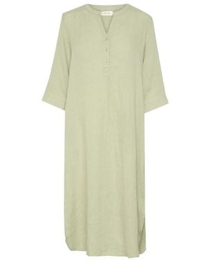Cream Midi Dresses - Green