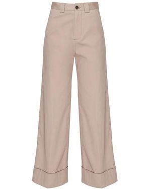 White Sand Wide Trousers - Neutro