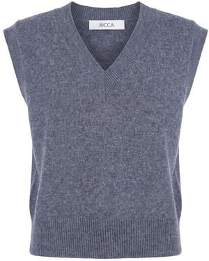 Jucca V-Neck Knitwear - Blue