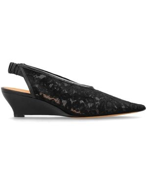 Odissi Wedges Met Kant - Zwart
