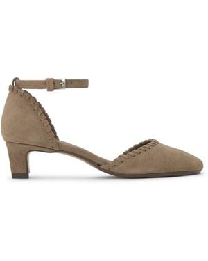 Castañer Schoenen ,Bruin ,Leer Adela Schoenen Met Hak - Metallic
