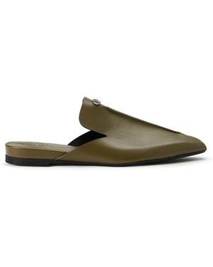 Iceberg Khakifarbene Slipper Mit Essentiellem Design - Grün