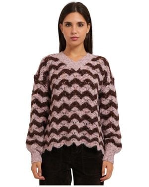 GAUDI V-Neck Knitwear - Rojo